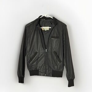 Vintage Members Only Black Racer Jacket 7/8 Classic 80 Bomber Crop Indie Sleaze